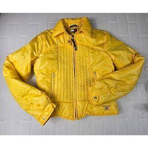 Tommy Hilfiger  Girl Yellow Vintage Puffer Jacket  Large Jrs.